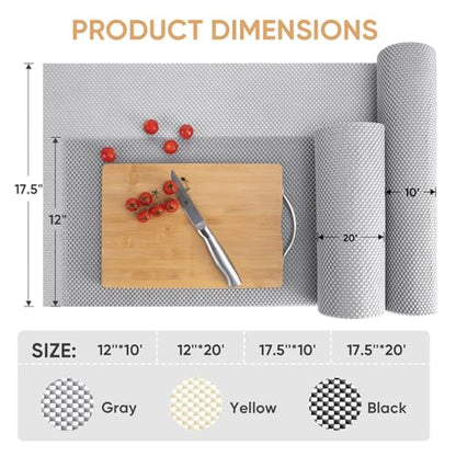 BALEINE Cabinet Liner, 17.5 in x 20 Ft Drawer and Shelf Liner for Kitchen Cabinets Non-Adhesive, Non-Slip Protect Desks, Cupboard, Drawers, Shelves, Tableware (Beige) - color: Beige, size: 17.5"W x 240"L