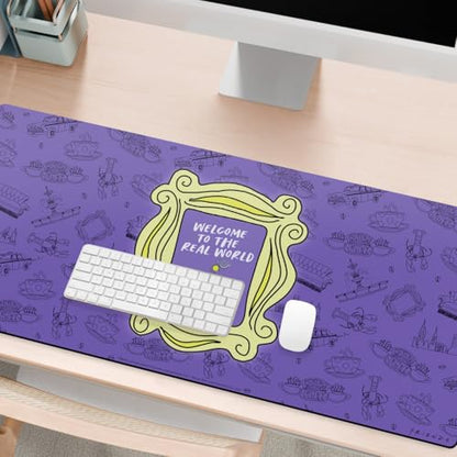 Head Case Designs Officially Licensed Friends TV Show Peephole Frame Graphics 37.4 x 15.75 x 0.16 inches (900 x 400 mm) - XL Gaming Office Desk PC Keyboard Mouse Mat Pad - size: 37.4 x 15.75 x 0.16 inches (900 x 400 mm) - XL