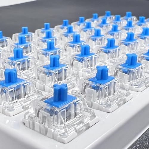 Zhouwang 72PCS Blue Switches,3 Pin Replacement Dustproof Mechanical Keyboards Switches, Suitable clicker for 3D Prints and Gaming Keyboards - color: Blue, size: 72Pcs