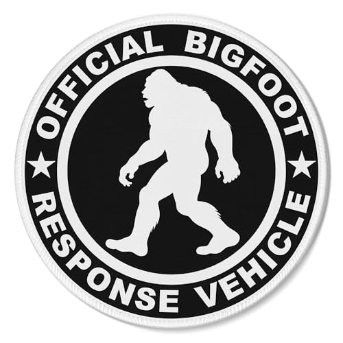 Bigfoot Response Vehicle Round Mousepad, Black and White Mouse Pads for Desk Home Office Computers Laptop Accessories, Bigfoot Gifts for Women Men, Funny Office Decor for Women, 7.9x7.9 Inch - color: 01 Color