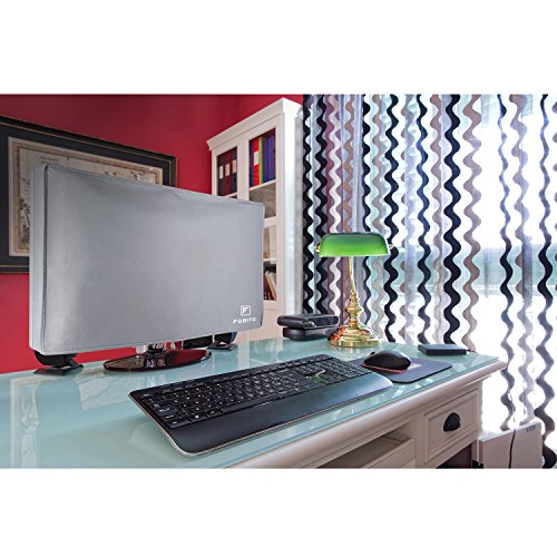 23" 24" 25" Univesal Monitor Dust Cover Scratch Resistance Nonwoven Full Body Sleeve for 23" 24" 25" Computer Monitor LED LCD Screem (Size: 24W x 18H x 3D)-Gray