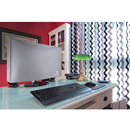 23" 24" 25" Univesal Monitor Dust Cover Scratch Resistance Nonwoven Full Body Sleeve for 23" 24" 25" Computer Monitor LED LCD Screem (Size: 24W x 18H x 3D)-Gray