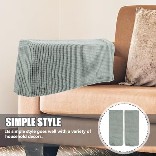FOMIYES 2pcs Sofa Armrest Covers - Stretch Couch Armrest Protectors for Chairs, Recliners, Dogs & Cats