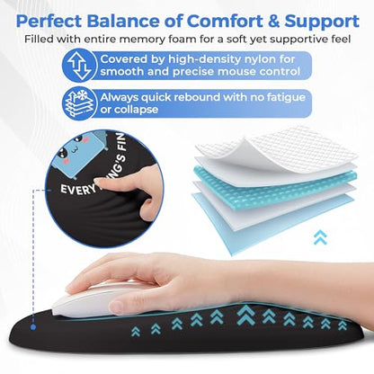 Dumpster on Fire Ergonomic Mouse Pad - Memory Foam Wrist Rest for Carpal Tunnel & Pain Relief, Non-Slip Base for Office & Gaming (12x8 Inch) - color: 22 Dumpster on Fire