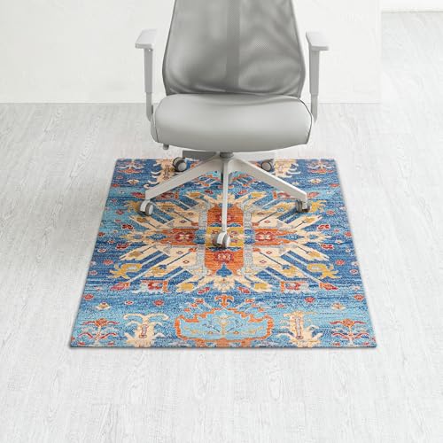 Anji Mountain Rug'd Office Chair Mat for Carpet & Hardwood Floor - Jacquard Woven, Anti-Slip Backing, Low Pile, Floor Protector Desk Chair Mat, Office Rugs for Rolling Chairs (Las Cruces - 36" x 48") - color: Las Cruces, size: 36" x 48"