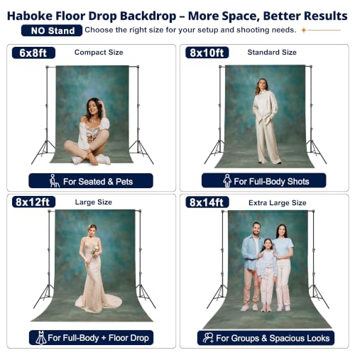 Abstract Professional Photography Backdrop for Portrait Photo Props Booth Background Photoshoot Studio with Polyester Fabric Roller Pocket on Top (6x8ft,Green,No Stand) - color: Dark Green, size: 6'x8'