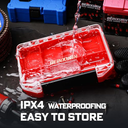 Geinxurn IPX4 Waterproof Small Storage Parts Organizer, Small Parts Case with Removable Dividers, Screwdriver Bit Set Box(2 Boxes) - style: DMBQC-7D