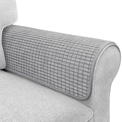 Couch Arm Covers, Sofa Arm Covers, Waterproof Armrest Cover for Sofa, Armchair, Loveseat, Headrest Cover, Non-Slip Recliner Arm Cover, Arm Chair Covers Set of 2 (Gray, 19"×19") - color: Grey, size: 19" x 19" - 2 pcs