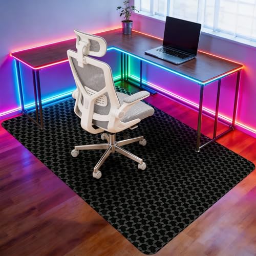 Vicwe Office Chair Mat for Hardwood Floor, 72" x 46" Large Office Chair Mats, Gaming Chair Mat for Hardwood, Easy Glide for Chairs, Multi-Purpose Floor Protector Desk Chair Mat for Home Office - color: Black, size: 72"x46" (for hard floors)