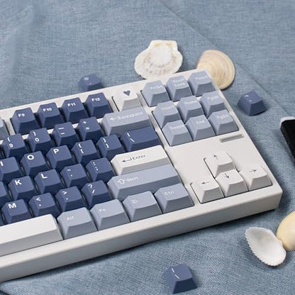 Sumgsn 163 Keys Doubleshot Keycaps Set Cherry Profile Fishing Key caps with 7u Spacebar Fit for 61/64/87/104/108 Cherry Mx Switches Alice Keyboard Mechanical Keyboards - color: Fishing Keycaps