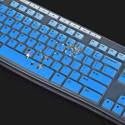 Keyboard Cover for Logitech MK370 MK295 MK270 K270 Keyboard, Logitech MK370 MK270 K270 Keyboard Skin Protector - Gradual Blue - color: Gradual Blue