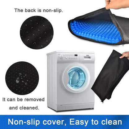 GTPLAYER Gel Seat Cushion, Breathable Honeycomb Cooling Gel Cushion for Chair, Pressure Relief Seat Pad with Non-Slip Cover, Home Office Car Chair Mat (16.9 x 14.6 x 1.2 inch)