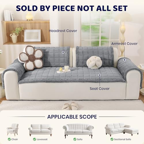 Royhom Couch Cover for Dogs Washable, Soft Thick Pet Couch Covers for Sofa, Pawcart Couch Protector Pet Friendly, Furniture Covers Dog Mat for Couches and Sofas(Blue-Grey, 27.6 x 47.2 Inch) - color: Blue-grey, size: 27.6 X 47.2 Inch/1 Piece