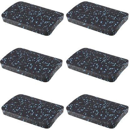 Heavy Duty Treadmill Mat Pads - 6 PCS 0.55" Ultra-Dense Rubber Anti-Vibration Pads - Professional Grade Floor Protection for Large Machines and High-Impact Use - size: 4.7" x 3.2" x 0.55"