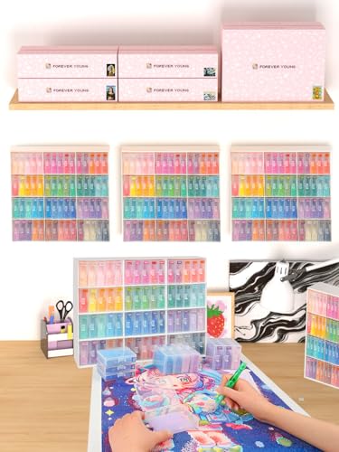 60pcs Diamond Art Storage Containers Trays ＆ Stand, Diamond Painting Accessories Diamond Painting Trays with Lids, 2-in-1 Diamond Art Tray and Beads Storage, Beads Gem Art Tools Storage Rack - size: 60pcs+Rack