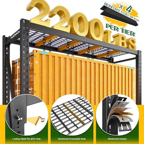 Bepatio 77" W Garage Shelving Storage Shelves, 3 Tier Metal Shelving Unit Heavy Duty for Storage, Adjustable Black Shelves for Commercial, Industrials, Garage, Basement, 6600lbs,77.2" W*23.7" D*66.2”H - size: 77.2"W x 23.7"D x 66.2"H, 3-Tier