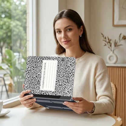 DONGKE Compatible with MacBook Neo 13 Inch Case 2026 A3404 A18 Pro chip & Touch ID, Plastic Hard Shell with Keyboard Cover, Screen Protector & Dust Plugs, Composition Book - color: Composition Book
