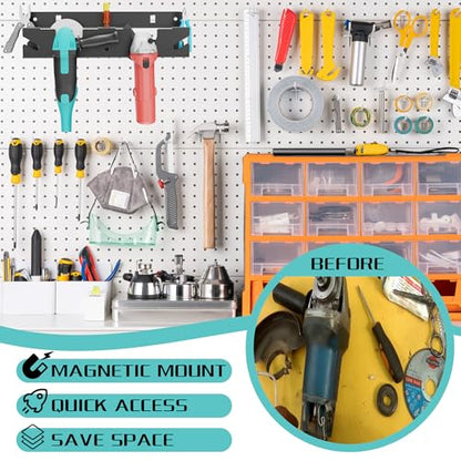 ULIBERMAGNET Angle Grinder Holder, Solid Steel Utility Storage Rack,Heavy Duty Wall Mount Storage Metal Shelf Holder for Angle Grinders, Cutters, Polishers,Screwdriver - style: Angle Grinder Holder