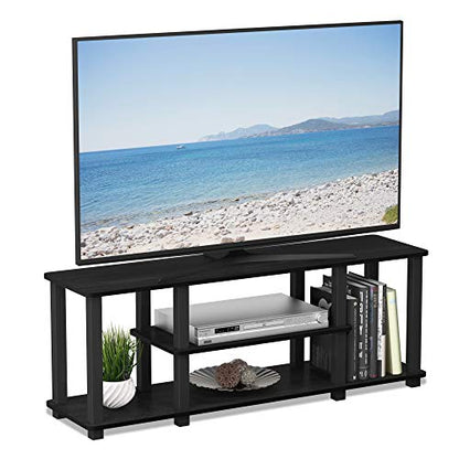 Furinno ‎20 Pounds Turn-N-Tube No Tools 3D 3-Tier Entertainment TV Stand up to 50 inch TV, Square Tubes, Americano/Black - color: Americano/Black, size: 50 inch