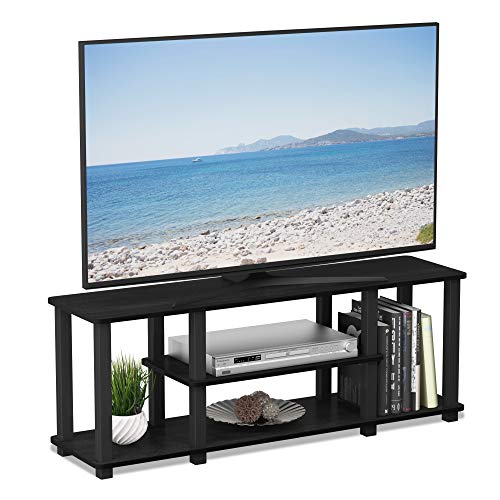 Furinno ‎20 Pounds Turn-N-Tube No Tools 3D 3-Tier Entertainment TV Stand up to 50 inch TV, Square Tubes, Americano/Black - color: Americano/Black, size: 50 inch