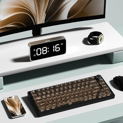 dagaladoo Clear keycaps,Transparent Keyboard keycaps,Jelly Key caps Set,Shine Through keycap，MDA Profile Keyboard caps for Mx Switches Mechanical Keyboard(Coffee) - color: Coffee