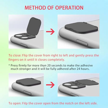 Front Camera Cover Compatible for iPhone 16Pro /16 Pro Max with Rear Lens Cover,Protect Privacy and Security But Not Affect Facial Recognition(2Pack)-2025 Updated Version - size: 16Pro/X16Pro Max