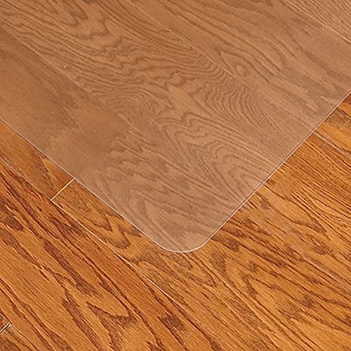 Staples Office Chair Mat, Clear Floor Mats with Lip, Hard Floors, Textured Underside, Extended Under-Desk Coverage, 48 x 36 Inch, Smooth Glide - size: 36" x 48", style: Hard Floor