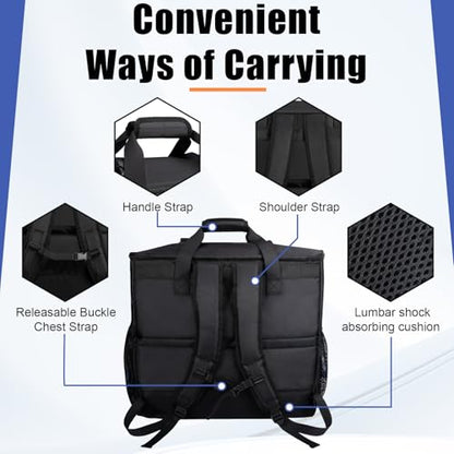 Computer Desktop Mid Tower Large Carrying Case, PC Travel Case for Computer for Moving, Portable Gaming Backpack for Keyboard, Mouse and Accessories,Compatible with ATX/M-ATX mainframe chassis