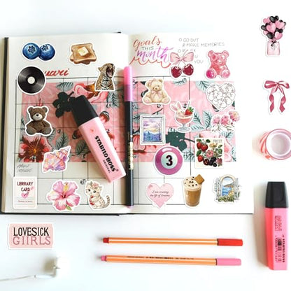 100PCS Pink Coquette Stickers Pack, Cute Aesthetic Bow Girly Stickers for Women Girls Waterproof Vinyl Decals for Laptop Water Bottles Computer Phone Guitar - color: Coquette Stickers
