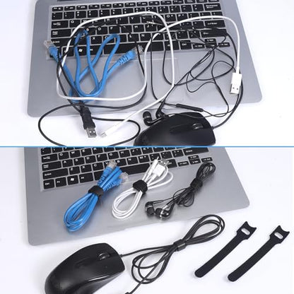 MVYC 200PCS Reusable Cable Ties Wire Ties Cord Organizer Cable Organizer Adjustable Cable Management Black 4+6+8+10 inch - size: 4+6+8+10 Inch (Black)