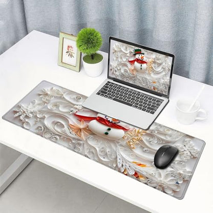 Large Gaming Mouse pad,Christmas Anti Slip Rubber Base Mouse pad, Suitable for Computer, Laptop, Office Desk Accessories - color: Christmas