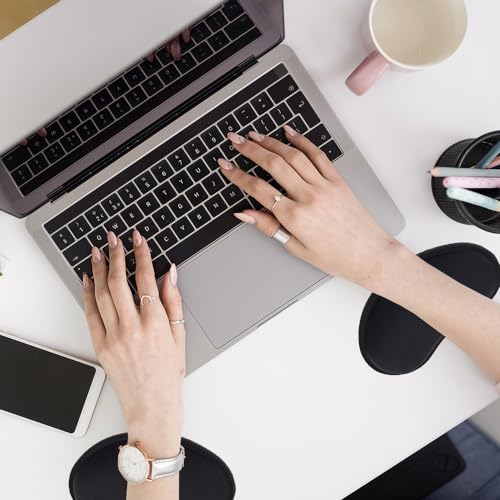 MXCOIRTP Wrist Rest for Mouse, Ergonomic Memory Foam Wrist Cushion Support Pad, Mouse Wrist Pad with Non-Slip Base for Typing Pain Relief, Office, Home, Gaming, Computer, Black, 2PCS - color: Black, 2pcs