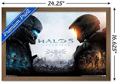 Trends International Halo 5 - Key Art Wall Poster, 22.4L x 14.7W, Bronze Framed Version - color: Bronze Framed Version, size: 22.4"L x 14.7"W