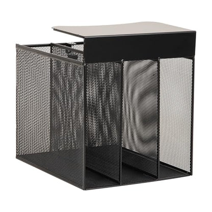 Mind Reader Slide-On Under Desk File Organizer, No Tools Required, Hanging Storage for Laptops, Folders, and Notebooks, Metal, Black - size: Vertical