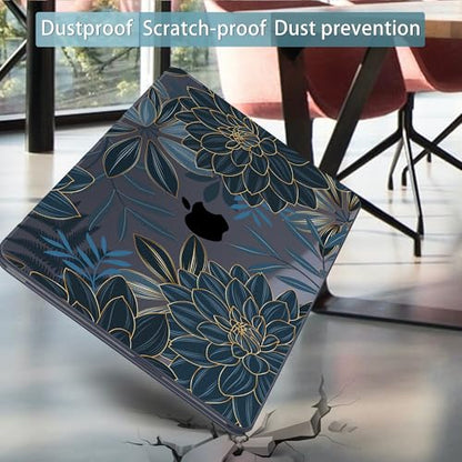 Mektron Case for 2026 MacBook Neo 13-inch A18 Pro chip A3404 Laptop Cover with 13-inch (Diagonal) Liquid Retina Display+ Keyboard Cover+ Screen Protector, Dahlia Flower C035 - color: Dahlia Flower C035