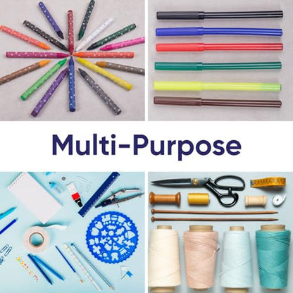 Superio Mini Storage 3 Pack Container Plastic Crayon Box, Art n Crafts and Sewing Supplies Case, Stackable Clear Small Organizer for Beads, Stationery, Chalk, and Food - size: 0.7, 1.05 and 1.4 Quarts, style: 3 Pack
