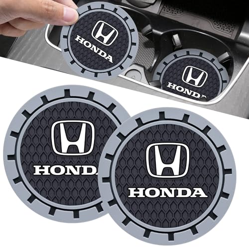 Car Cup Coaster, 2PCS Universal Non-Slip Cup Holders, Compatible with Honda Series Car Cup Holder Coasters，Car Drink Coaster Holder Accessory, Black - color: H11 Black