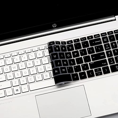 Keyboard Cover for 17.3 HP Laptop 17-cn 17-cp Series 17t-cn300 17t-cn400/cn200 17-cn3003dx 17-cn2083dx 17-cp2025dx 17-cn4153cl 17-cn3327dx 17-cn2077nr 17-cp3155cl 17-cp2025dx cp3005dx 17z-cp200/cp300 - color: Black(Regular Letters)