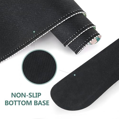 DINKY Large Mouse Pad and Keyboard Wrist Rest Set, Extended Desk Mat Keyboard Wrist Rest, 4in1 Ergonomic Memory Foam Desk Mat Protector Blotter for Home Office-Nice Green Window - color: Nice Green Window