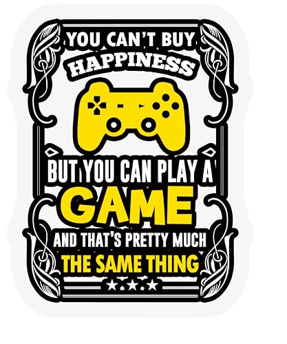 Gaming Funny Gamer Sticker, 5 inches - Wall, Car Bumper Sticker, Decal Waterproof Removable (O) - color: O
