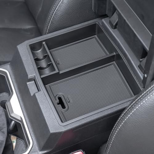 JDMCAR Center Console Organizer Compatible with 2024 2025 2026 Toyota Tacoma Accessories, Armrest Insert ABS Plastic Coin Holder Secondary Storage Box (Black Trim) - color: Black-fits 2024+ tacoma