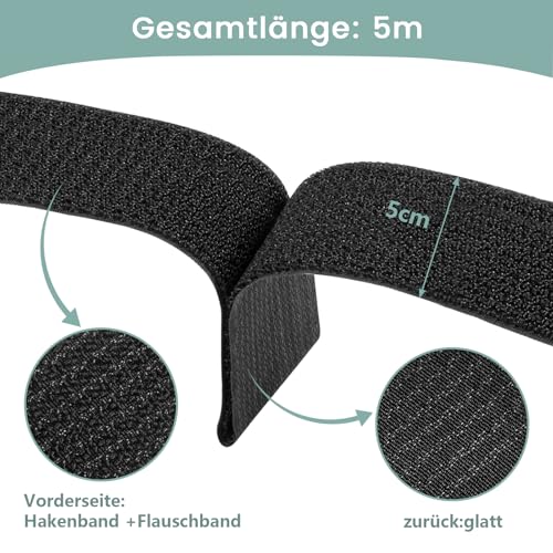 2In x 32Ft Cable Straps Heavy Duty With 30 Buckles, Black Hook and Loop Straps, Reusable Cable Ties for Organizer or Storage. - size: 2In x 32Ft