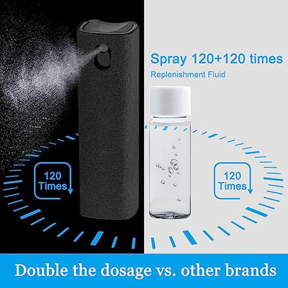 walrfid Screen Cleaner Touchscreen Mist Spray, walrfid Cleaning Kit for Electronic Smart Phone TV, Laptop, Tablet, PC, Computer LCD Flat Screens, Compatible with iPhone iPad MacBook Pro - Black - color: Safety Black