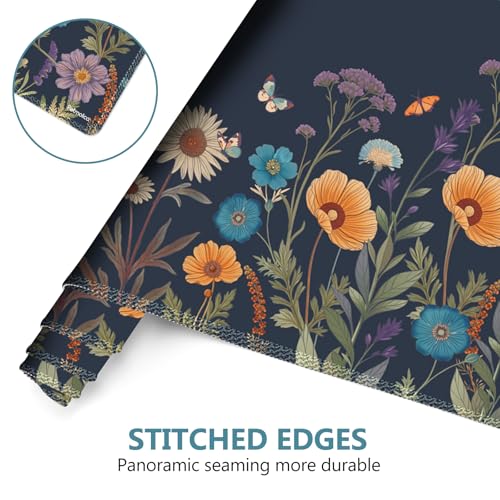 DINKY Desk Mat Keyboard Mouse Pad Set, Large Gaming Mouse Pad +Keyboard Wrist Rest +Mousepad with Wrist Rest +Coaster, Ergonomic Non-Slip 4 in 1 Combo, Flowers Plants Butterflies - color: Flowers Plants Butterflies