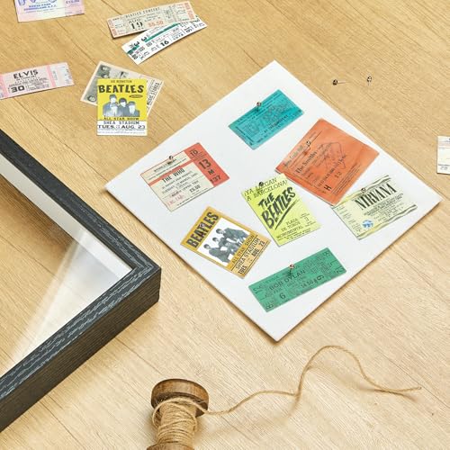 6x6 Shadow Box Picture Frame Display Case with Soft Linen Back-Real Glass,Small Mini Black Deep Shadow Box Frame 6x6 for Insect Medal Display Pet Photo Memorial Flower Craft - color: Black + Thickened Panel + Foam Packaging, size: 6x6