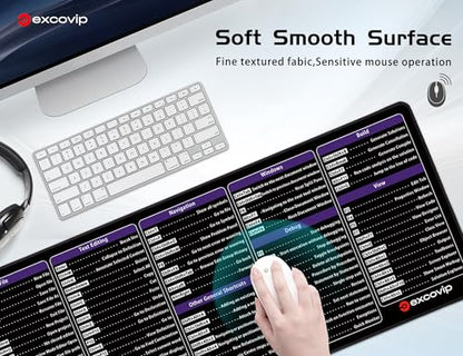 excovip Visual Studio Commands Shortcuts Mouse Pad -80x30x0.2 cm Extended Large Cheat Sheet Mousepad PC Office Spreadsheet Keyboard Mouse Mat Non-Slip Stitched Edge 0364 - color: For Visual Studio