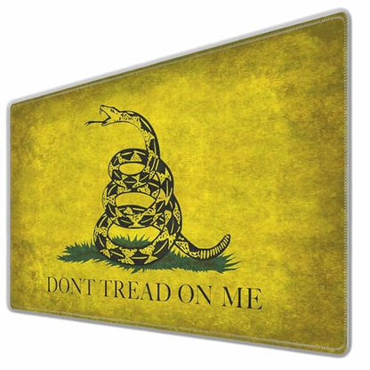 Gadsden Flag Mouse Pad Don't Tread on Me Flag Rattlesnake Keyboard Mat Large Gaming Mousepad for Desk,Office,Bed 35.4"X15.7" - color: Gadsden Flag
