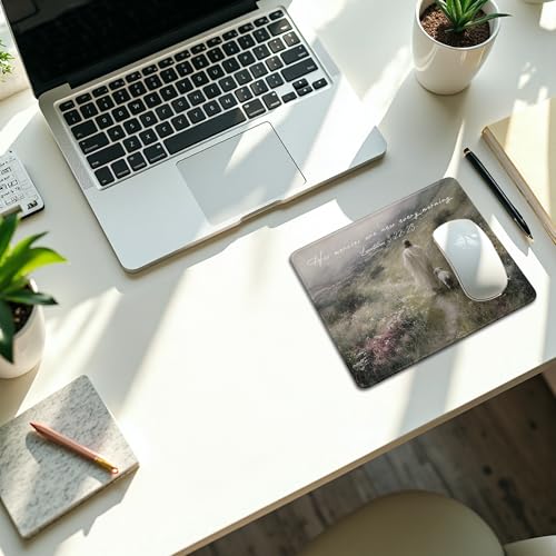 Christian Jesus with Lamb His Mercies are New Every Morning Mouse Pad, Christian Jesus Gifts Mouse Pads Mousepad for Desk Office Computers Laptop, Religious Desk Accessories, 9.5x7.9 Inch - color: 10Child, size: 9.5x7.9