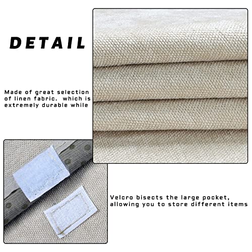 NB Sofa Armrest Organize Remote Holder Bedside Caddy Organizer With 5 Pockets，Non-Slip Couch Remote Control Holder Couch Armchair Caddy Accessories (Beige, 35''X18'') - color: Beige, size: 35''x18''