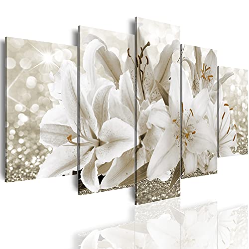 LUDUHU Arts Modern Flower Theme Wall Art - Abstract Orchid Canvas Wall Decor Flower Abstract Painting Still Life Canvas Wall Art for Home Decor (B,Oversize 60x30inch) - color: I, size: Oversize 60x30inch